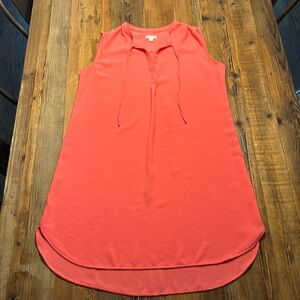 Medina coral sleeveless dress